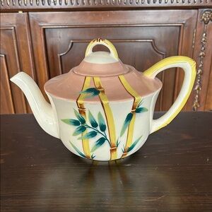 Weil Ware California pottery vintage bamboo teapot